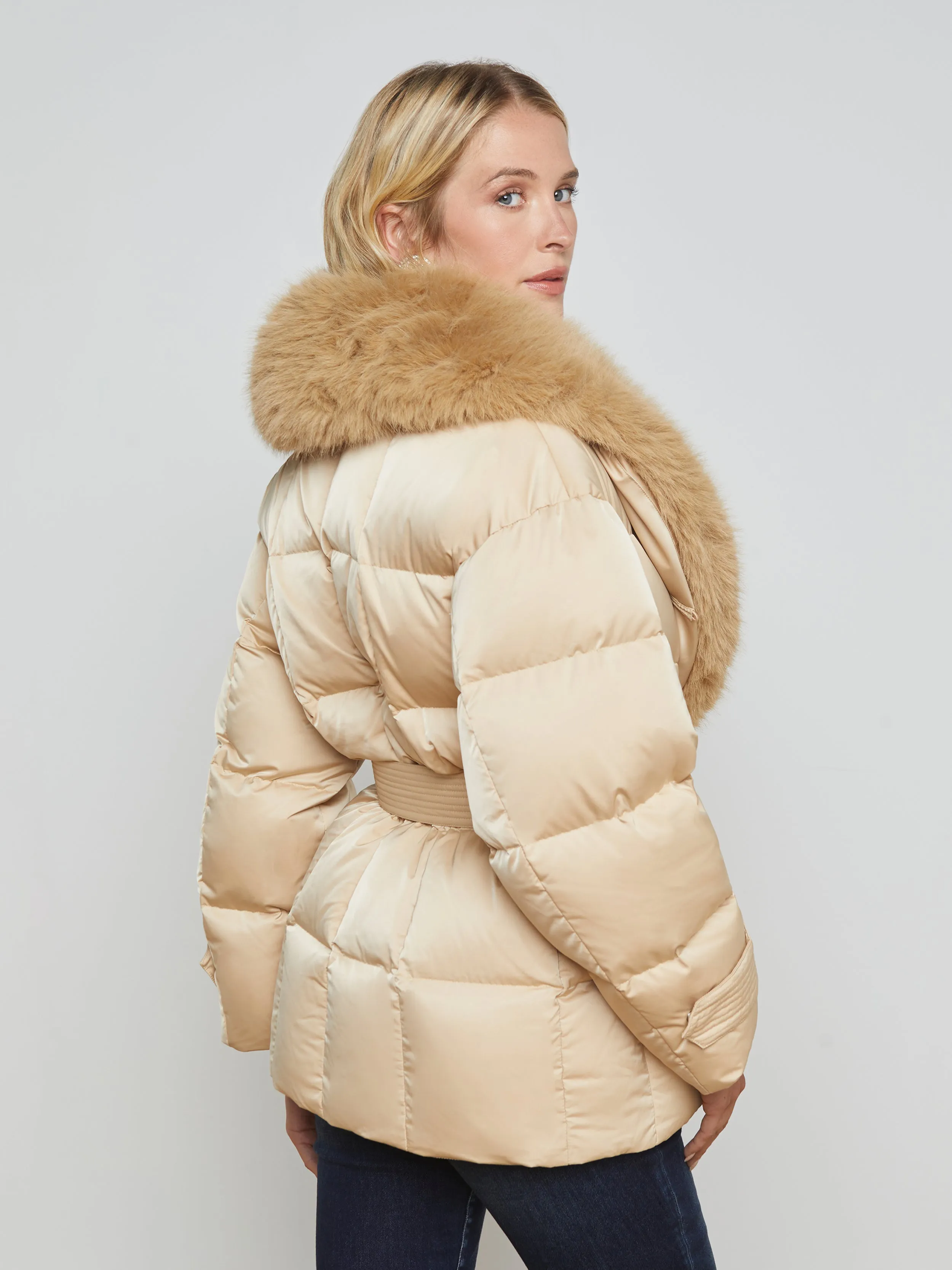 Vail Faux Fur Down Coat