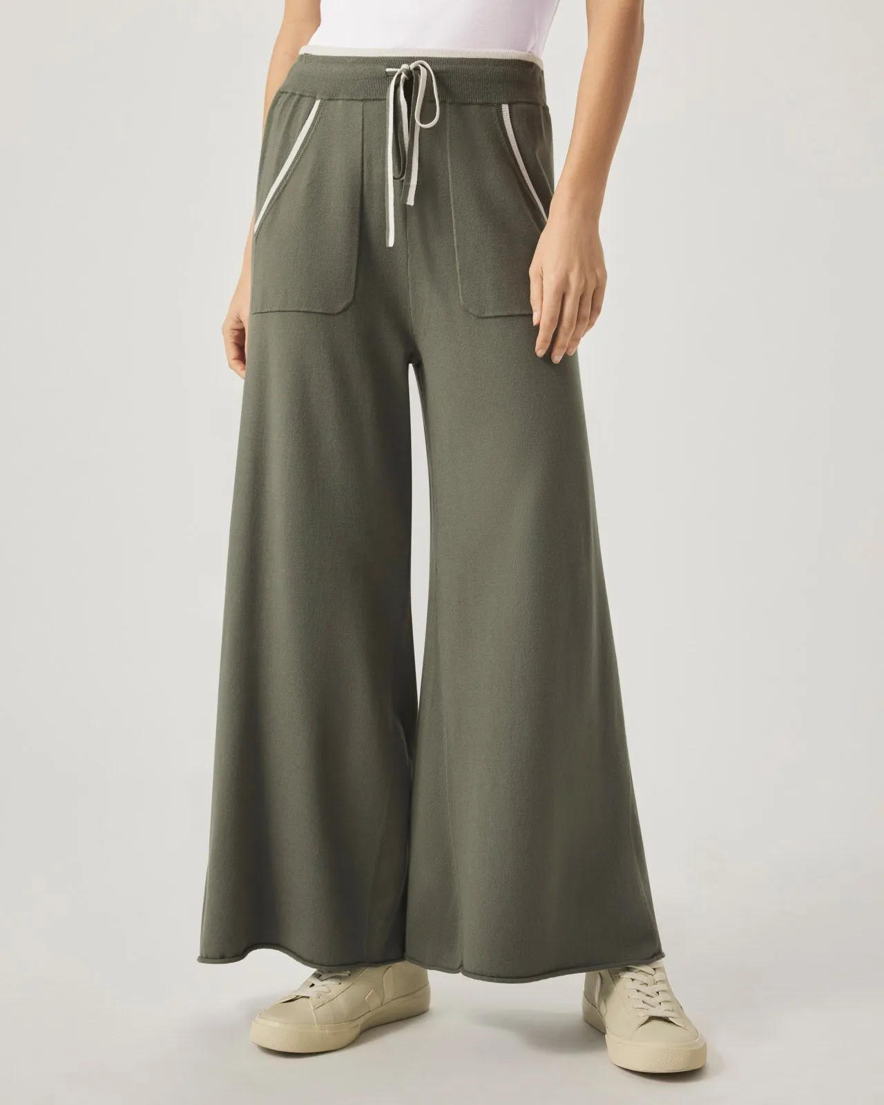 Veronica Trim Crop Wide Leg Pant