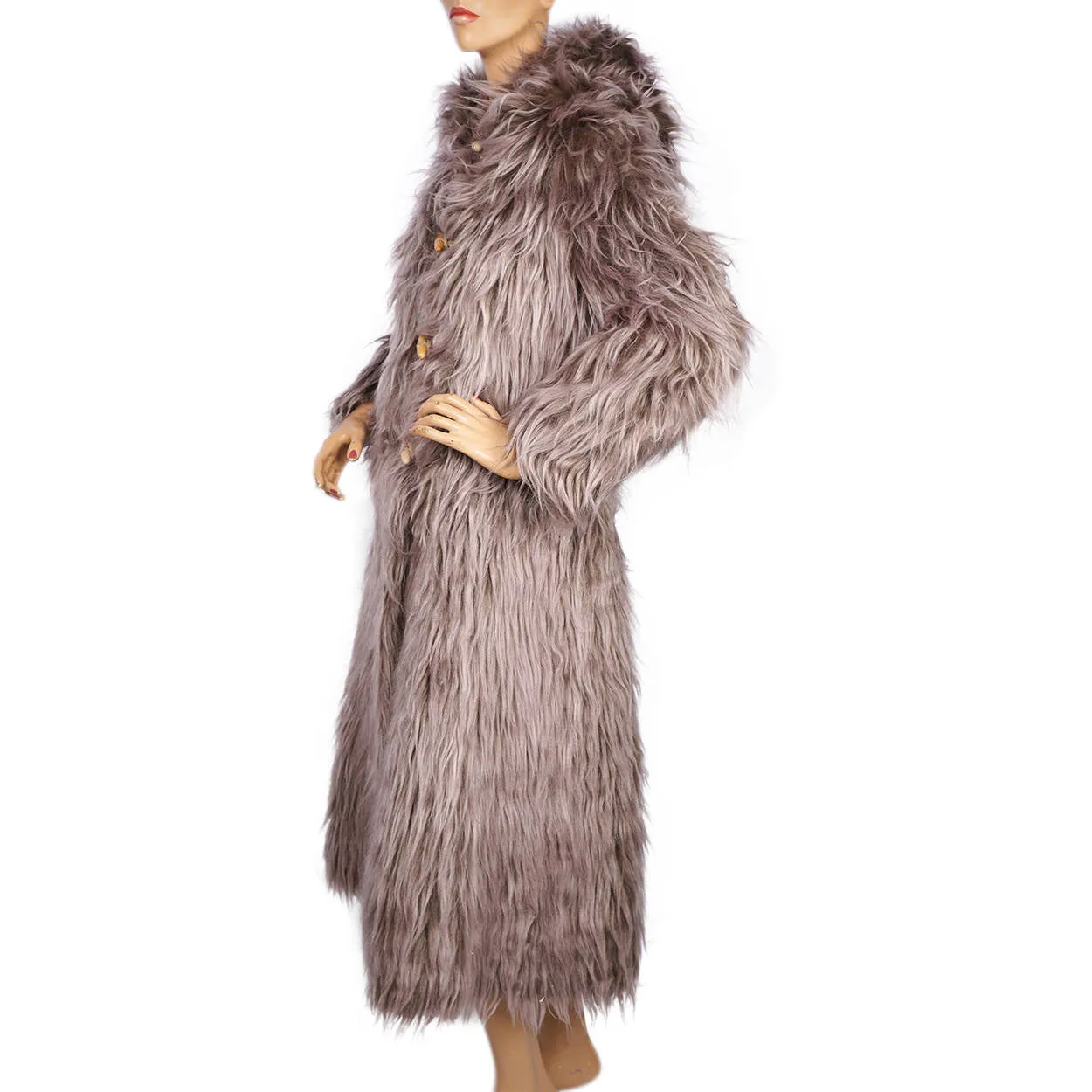 Vintage Danish Faux Fur Coat 1970s Mugge Kolpin Design Gunnar Knudsen Ladies S