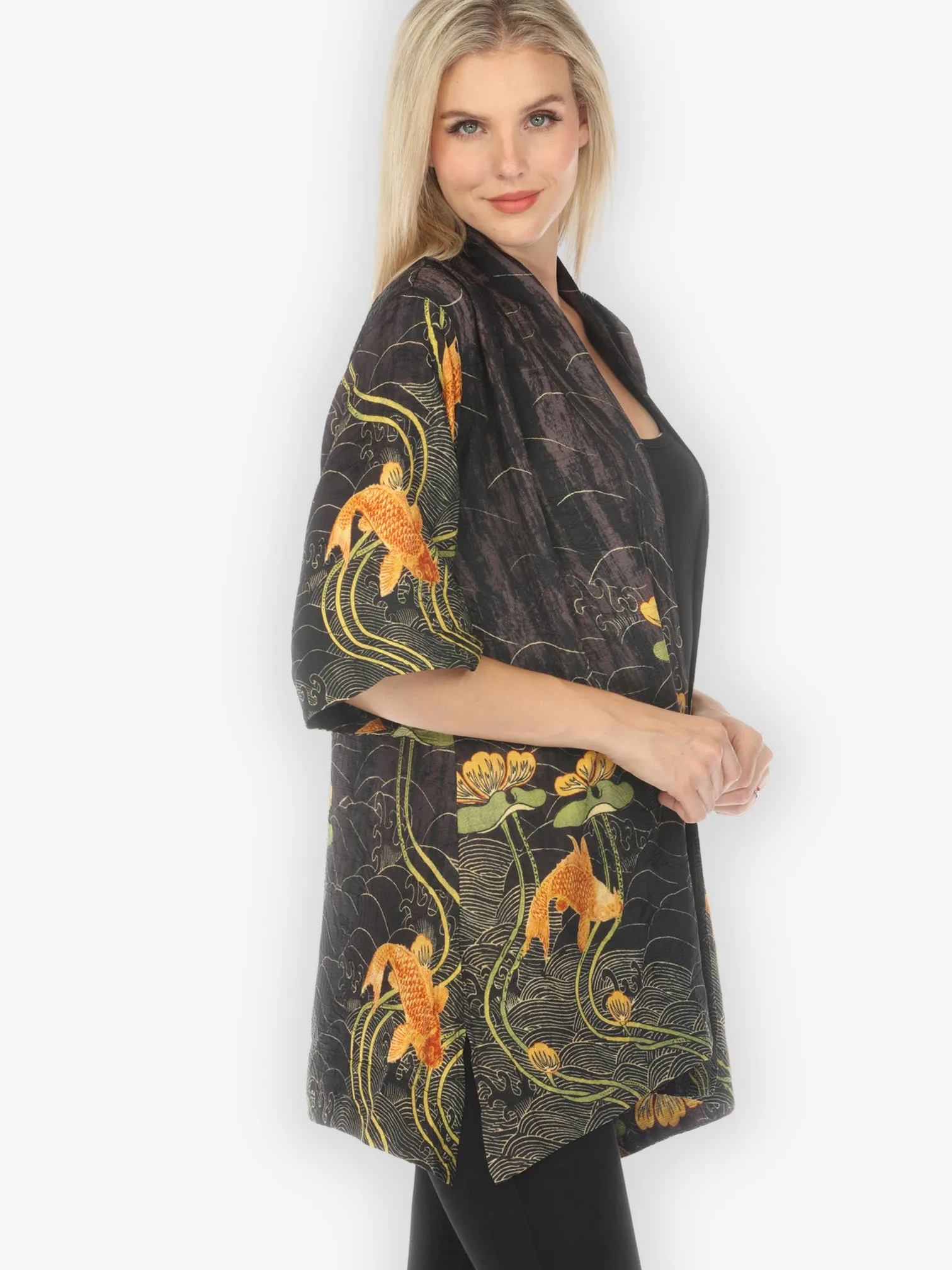 Water Lily Koi Kimono Jacket