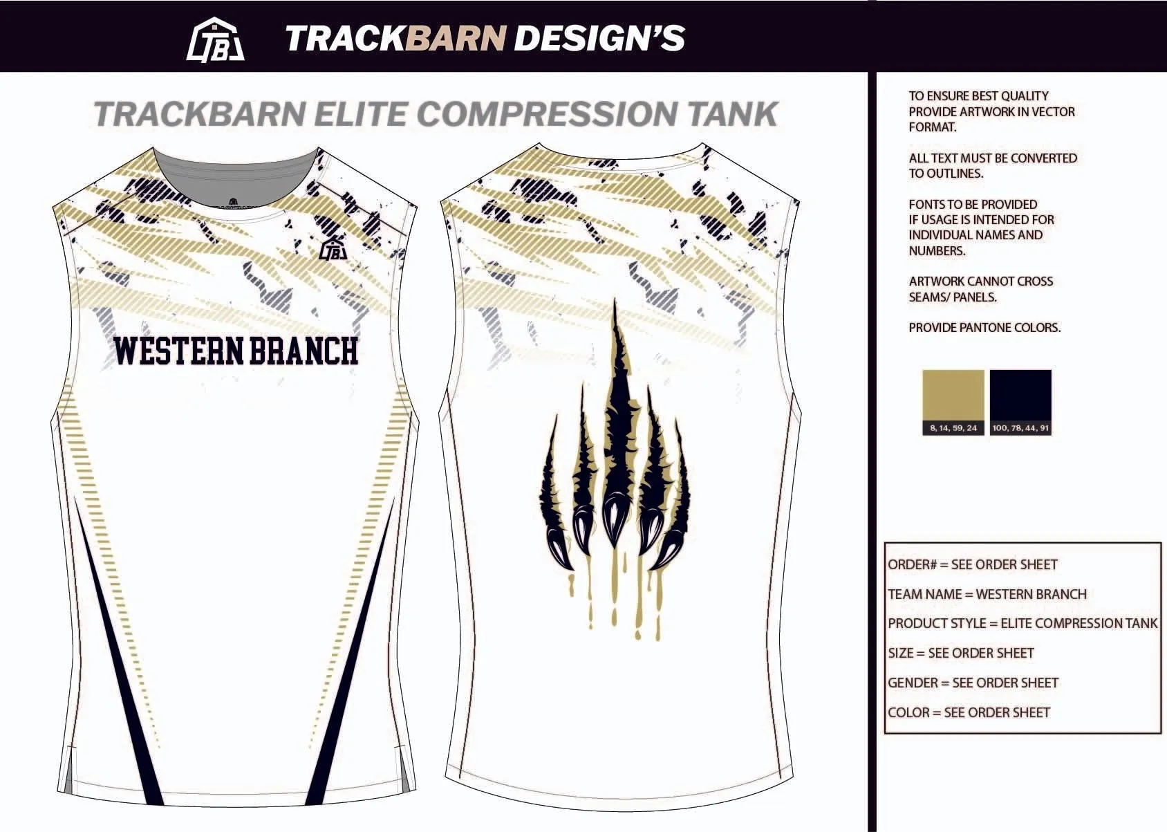 Western-Branch- Mens Track Compression Tank