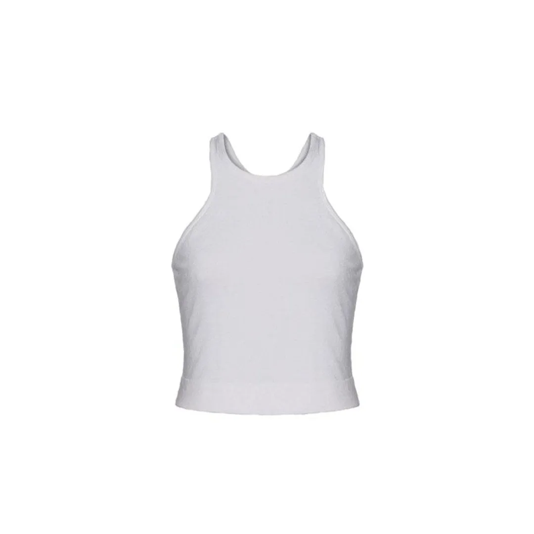 White Modal Jersey Racer Back Tank Top