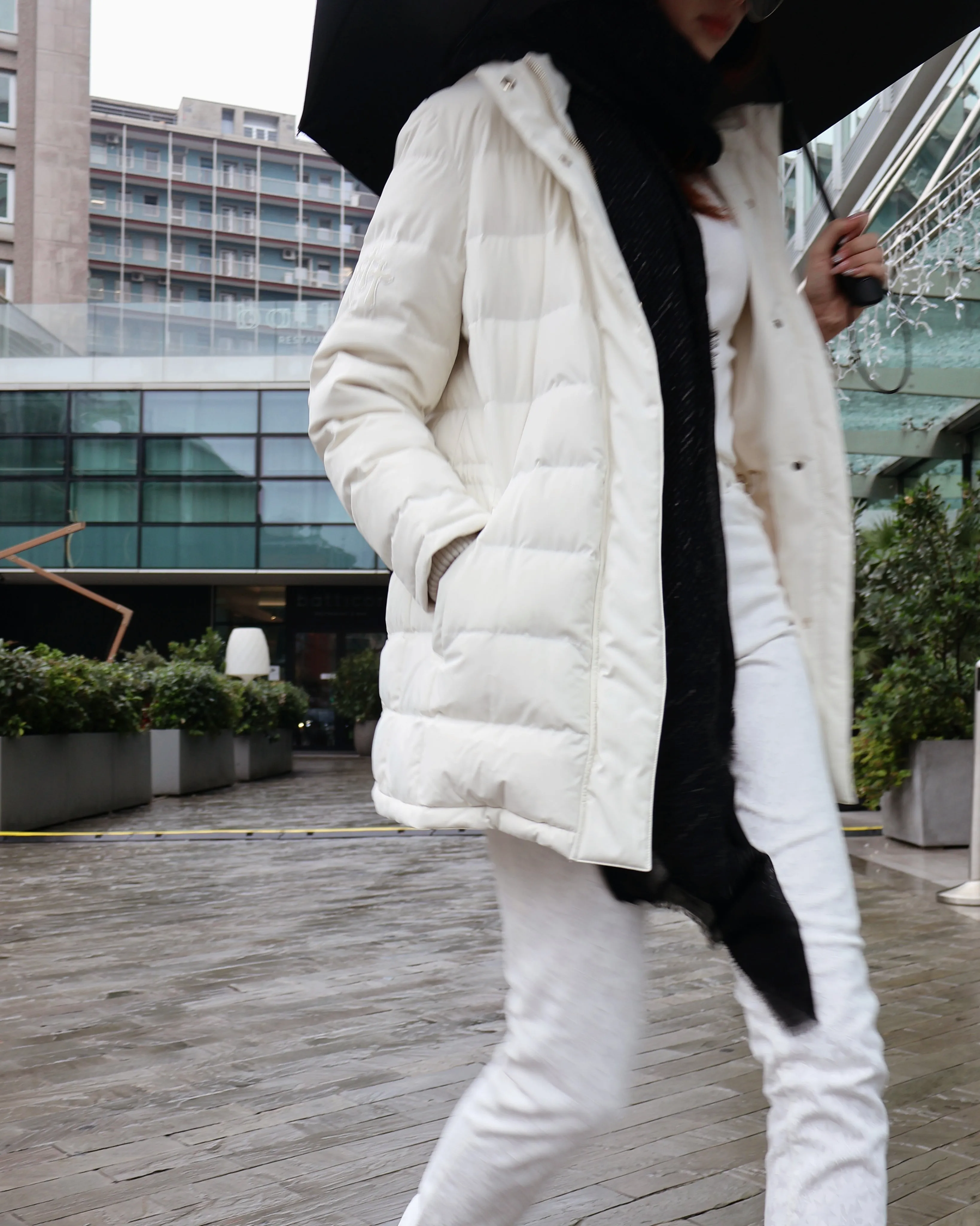 WHITE PADDED COAT