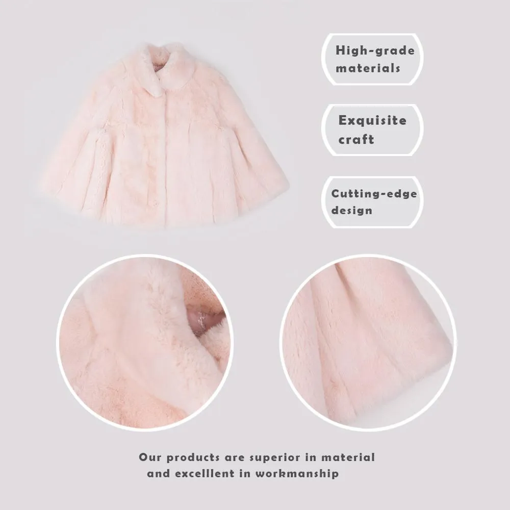 Women's Genuine Rabbit Fur Coat Women Thick Warm Pelt Outerwear 17165