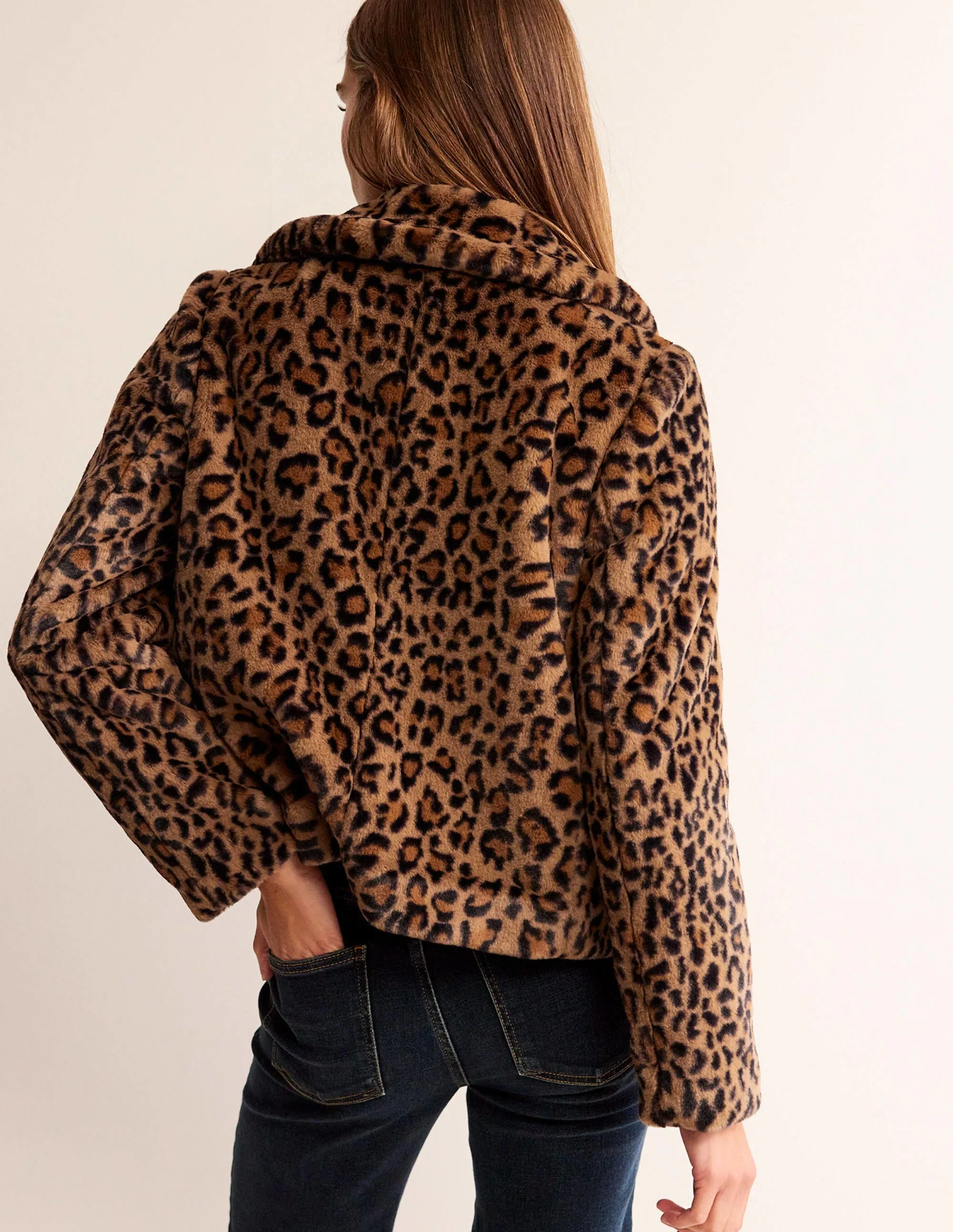 York Faux-Fur Coat-Leopard